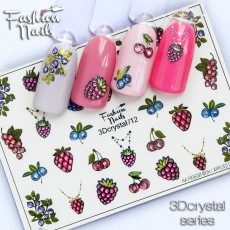 Слайдер 3D дизайн - наклейки на ногти fashionnails FN 3D crystal #12